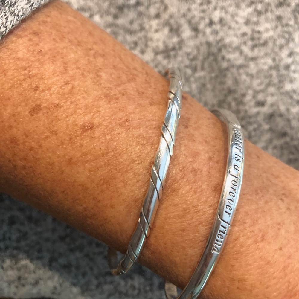 Silver-Tone Bangles - Sisters